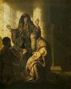 Simeon and Anna Recognize the Lord in Jesus Rembrandt